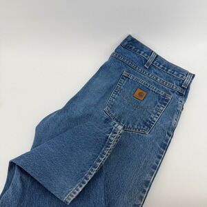 Carhartt B160 DST Relaxed Fit Jeans Mens 40x30 Medium Wash Blue Denim Workwear